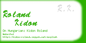 roland kidon business card